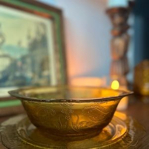 Federal glass Madrid recollection bowl
